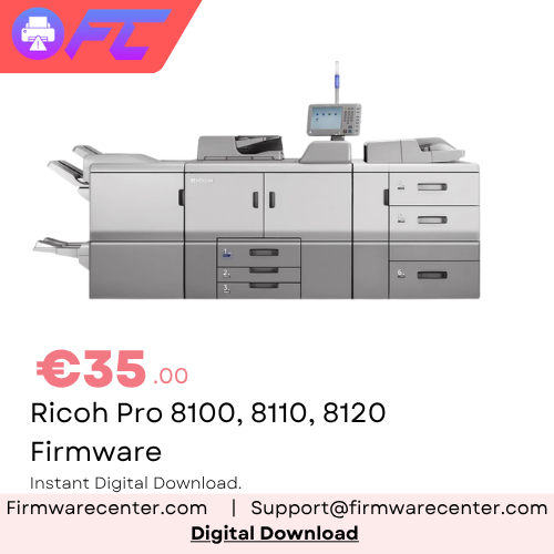 Ricoh Pro 8100, Pro 8110 & Pro 8120 System Software & Firmware Download